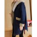 Women Casual Long Sleeve Pockets Fleece Thicken Denim Coats