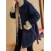 Women Casual Long Sleeve Pockets Fleece Thicken Denim Coats