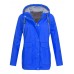 Casual Women Pure Color Outdoor Zipper Button Jacket with Big Pockets