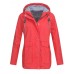 Casual Women Pure Color Outdoor Zipper Button Jacket with Big Pockets