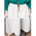 Women Casual Cotton Linen Pure Color Elastic Waist Pants with Pockets