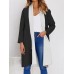 Casual Women Solid Color Long Sleeve Mid Long Outerwear Coats