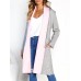 Casual Women Solid Color Long Sleeve Mid Long Outerwear Coats