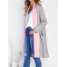 Casual Women Solid Color Long Sleeve Mid Long Outerwear Coats