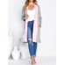 Casual Women Solid Color Long Sleeve Mid Long Outerwear Coats