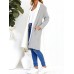 Casual Women Solid Color Long Sleeve Mid Long Outerwear Coats