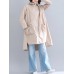 Casual Women Solid Color Asymmetrical Hem Zipper Hooded Sweatshirt with Pockets