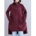 Casual Women Solid Color Asymmetrical Hem Zipper Hooded Sweatshirt with Pockets