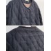 Vintage Women Retro Cotton Loose Pleated Plaid Button Long Coats with Pockets