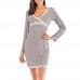 Long Sleeve Skin-friendly Modal  Comfort Nightgown