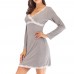 Long Sleeve Skin-friendly Modal  Comfort Nightgown