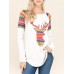 Vintage Women Long Sleeve Elk Printed O-Neck Loose T-Shirts