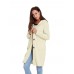 Casual Women Solid Color Button Pockets Hooded Long Coats