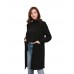 Casual Women Solid Color Button Pockets Hooded Long Coats