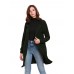 Casual Women Solid Color Button Pockets Hooded Long Coats