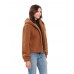 Women Fleece Solid Color Button Long Sleeve Hooded Coats