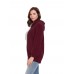 Women Fleece Patchwork Long Sleeve Hooded Zipper Sweatshirt