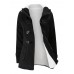 Women Hooded Coats Casual Long Sleeve Horn Button Outerwear