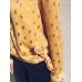 Casual Women Loose Polka Dot Print V-Neck Chiffon Long Sleeve Blouse