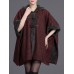 Elegant Women Cloak Shawl Hooded Crew Neck Cardigan Coats