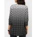 Casual Women Polka Dot Crew Neck 3/4 Sleeve Blouse