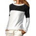 S-5XL Women Lace Patchwork Hollow Out Crew Neck Long Sleeve Blouse