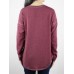 Autumn Winter Long Sleeve Patchwork Buttons Loose Casual T-shirts