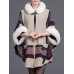 Autumn Winter Thick Shawl Print Cloak 3/4 Sleeve Elegant Coats