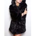 Women Casual Faux Fur Animals Ear Hooded Street Style Long Warm Coats