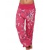 Casual Women Wide Leg Floral Print Trouser Pants