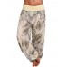 Women Casual Wide Leg Floral Print Trouser Pants