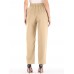 Women Casual Pure Color High Waist Elastic Waist Pants