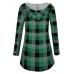 Women Casual Plaid Hooded Long Sleeve Hooded Coats