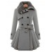 Women Double-Breasted Winter Warm Thick Long Overcoat Dress