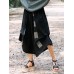 Women Elastic Waist Cotton Linen Irregular Patchwork Pants