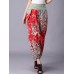 Retro Women Folk Style Print Elastic Waist Pants