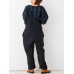 Women Japanese Style Cotton Linen Bow Shoulder Trouser Pants