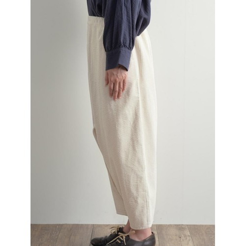 M-5XL Women Casual Loose Pure Color Elastic Waist Corduroy Pants