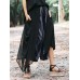 Vintage Women Elastic Waist Striped Wide Leg Pants