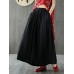 Women Solid Color Elastic Waist Casual Loose Pants