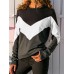 Casual Women Patchwork O-neck Long Sleeve T-shirts