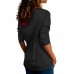 Casual Women V-neck Long Sleeve Pleated T-shirts