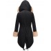 Women Casual Thicken Fleece Hooded Cardigan Coats