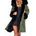 Women Casual Thicken Fleece Hooded Cardigan Coats