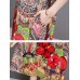 Women Elegant Floral Print Crew Neck Loose Dress